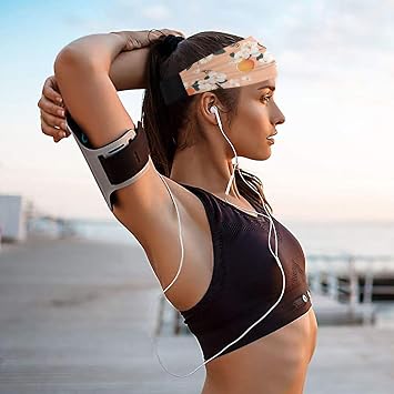 Cute Serviceberry Fruit Peach no Slip Exercise Headbands for Women Elastic Tennis sweatbands for Yoga Cycling Cycling YogaColorful Duchshund Dog Stars