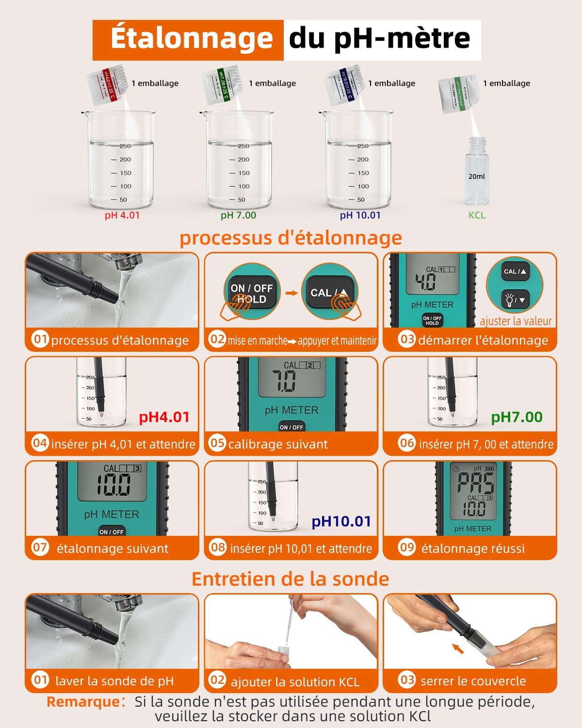 Tadeto pH Mètre pour Sol, kit de test de pH Nnumérique pour le sSol, le Jardin, l'eau, les Solutions et les Aaliments avec Couvercle de Protection en Alliage et Affichage LCD