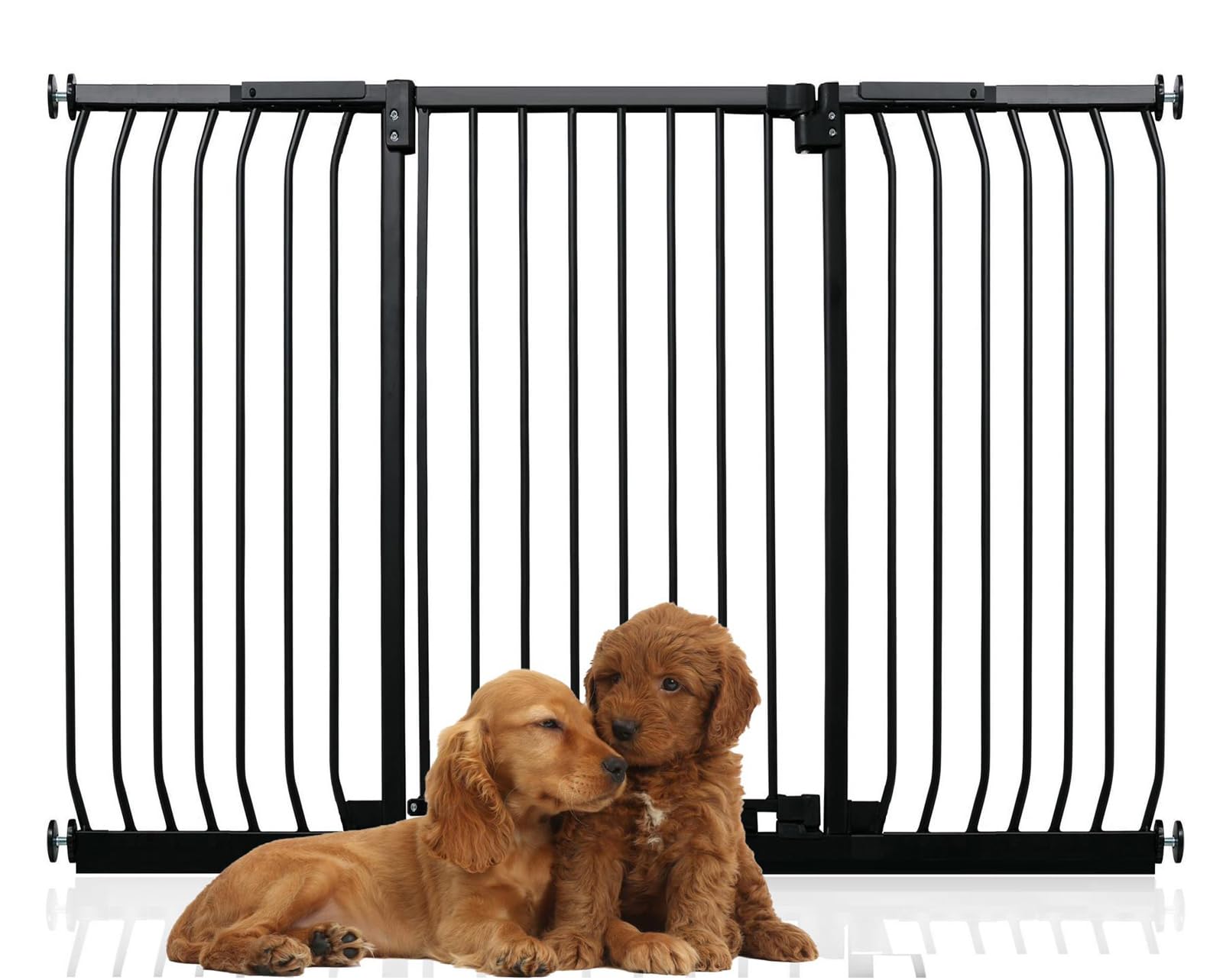 Bettacare Black Extra Tall Elite Dog Gate, 152Cm - 161Cm, Matt Extra Tall 100Cm In Height, Pressure Fit Pet Gate For Dog And Puppy, Pet And Dog Barrier, Easy Installation