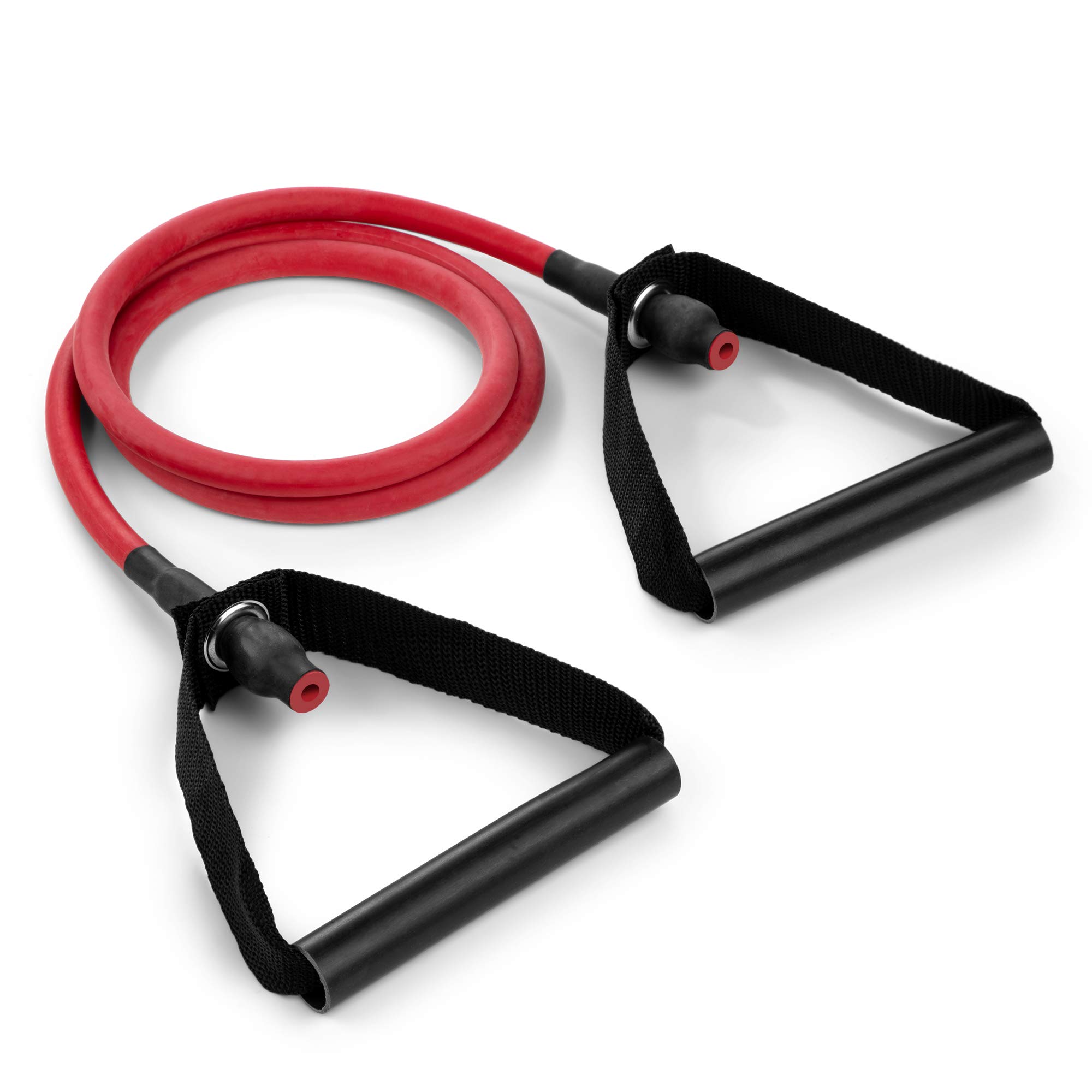 Champion Sports XP Resistance Tube Bands for Men and Women Medium Resistance Red - Durable Fitness Band for