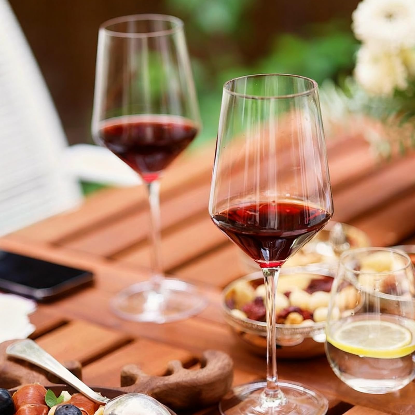 JMIATRY 6 copas de vino reutilizables para PC, 580 ml, para camping, copas de vino tinto, irrompibles, reutilizables, para caravanas, fiestas en la piscina, fiestas en el jardín, festivales y picnics