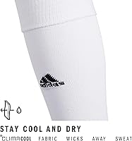 Vista 21 de adidas Rivalry Soccer 2.0 OTC, Workout Compression Socks-Over The Calf Negro/Blanco