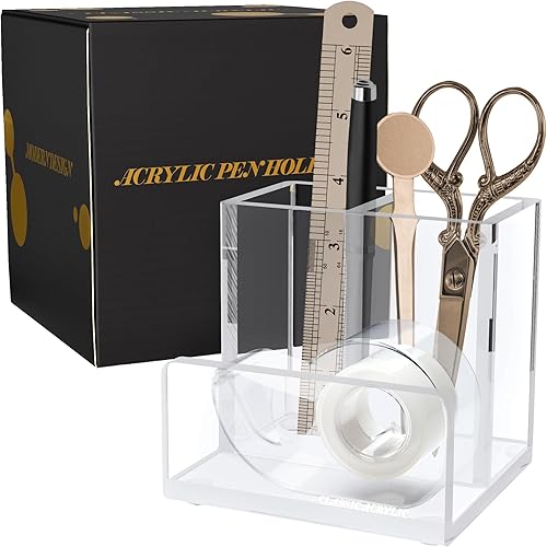 Organizador de bolígrafos para escritorio un moderno accesorio de escritorio con un divisor extraíble es ideal como un soporte para bolígrafo y