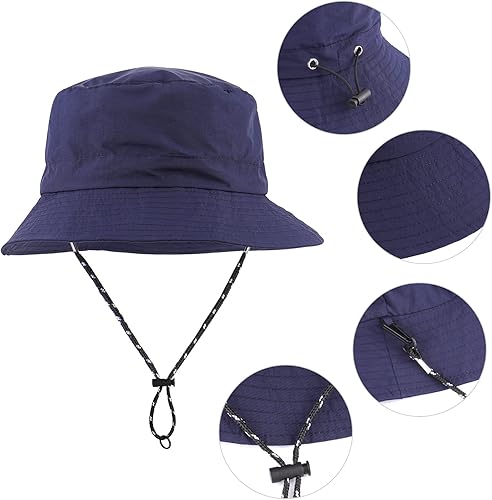 Miniatura 9 de Sombrero de sol para hombres y mujeres, ala ancha, UPF 50+, sombrero de pesca y pescador, impermeable, plegable, sombrero de sol para playa,