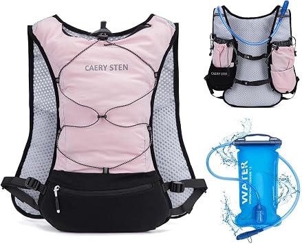 Lightweight Hydration Backpack, 1.5L Water Bag Running Vest | Nylon is waterproof, wear-resistant, and breathable, suitable for men and women who run marathons, hike, and ride bicycles