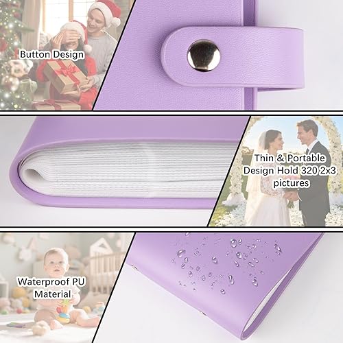 Miniatura 4 de Álbum de fotos de 320 bolsillos para cámara Fujifilm Instax Mini, álbum de fotos de 2 x 3 pulgadas para fotos Polaroid de 2 x 3 pulgadas, libro de