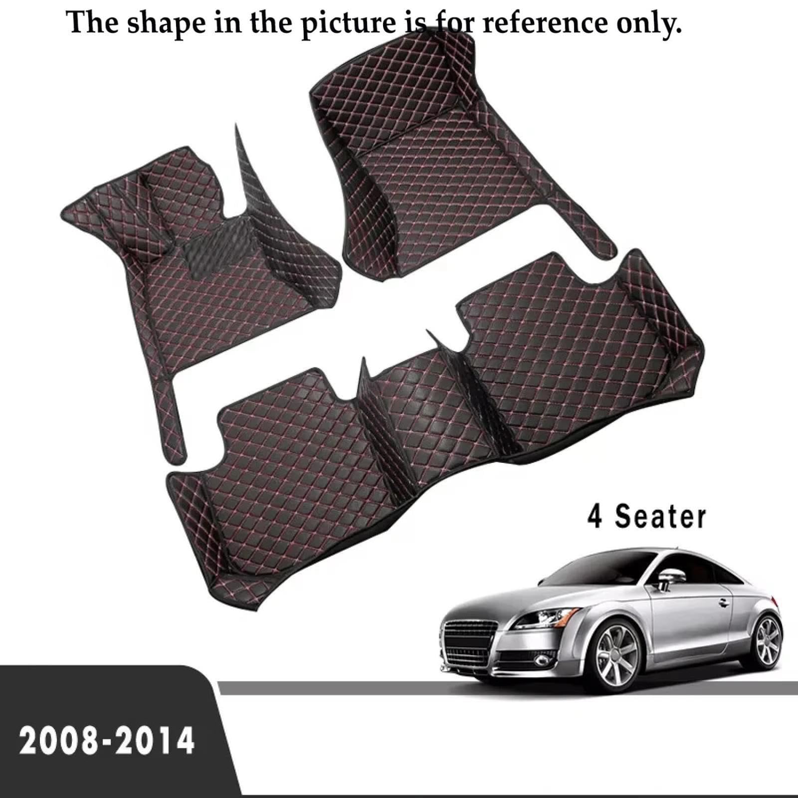 Dywaniki Samochodowe dla Audi TT 4 Seater 2008-2014, Dywaniki Akcesoria do wnętrz samochodowych Podnóżki Pokrywa Niestandardowe dywaniki samochodowe