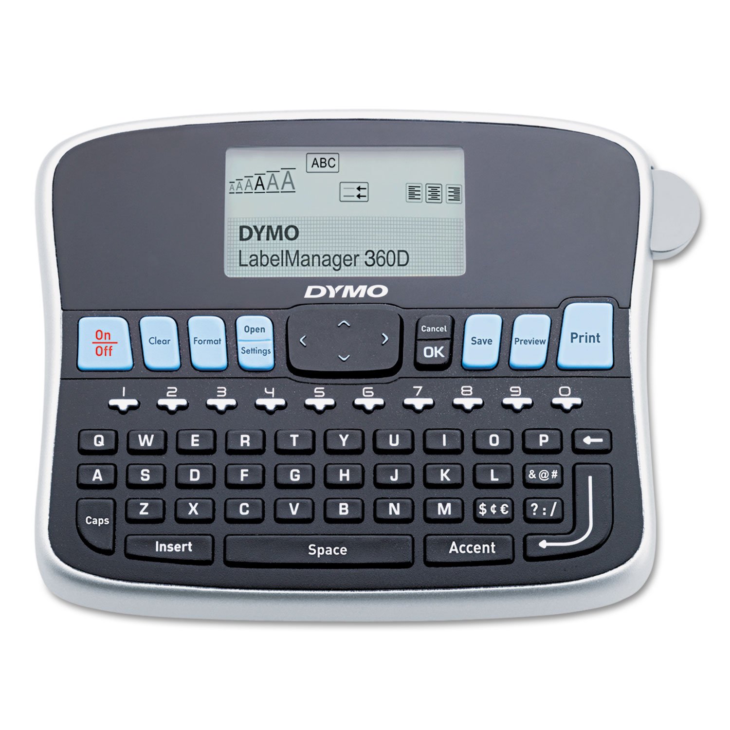 DYMO 1754488 LabelManager 360D, 2 Lines, 2 4/5w x 7 19/25d x 5 9/10h