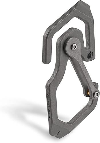 KeyUnity Llavero de mosquetón de titanio multiherramienta de 3 funciones en 1 para el transporte diario