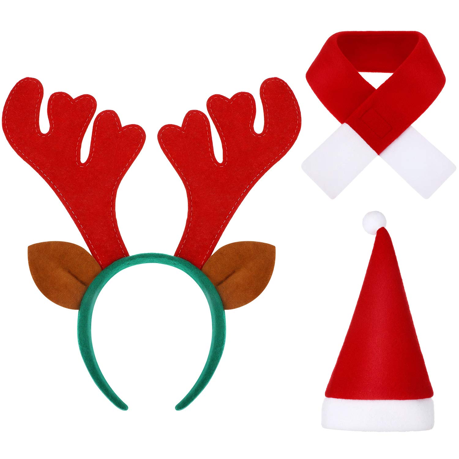 WILLBOND 3 Pieces Christmas Pet Costume 