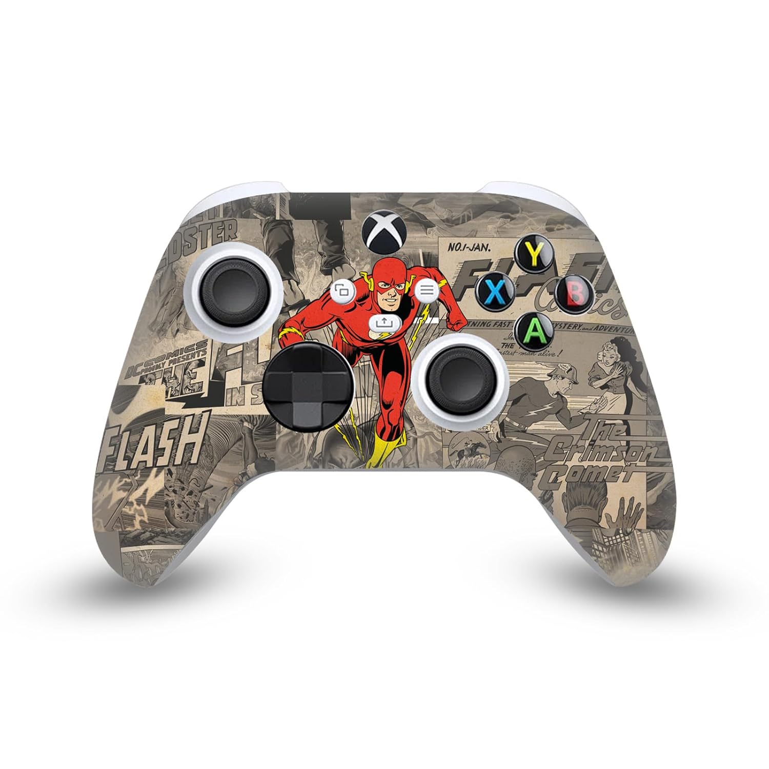 Head Case Designs Officially Licensed The Flash DC Comics Character Collage Comic Book Art Game Console Wrap and Game Controller Skin Bundle Compatible With Xbox Series S Console & Controller Bundle