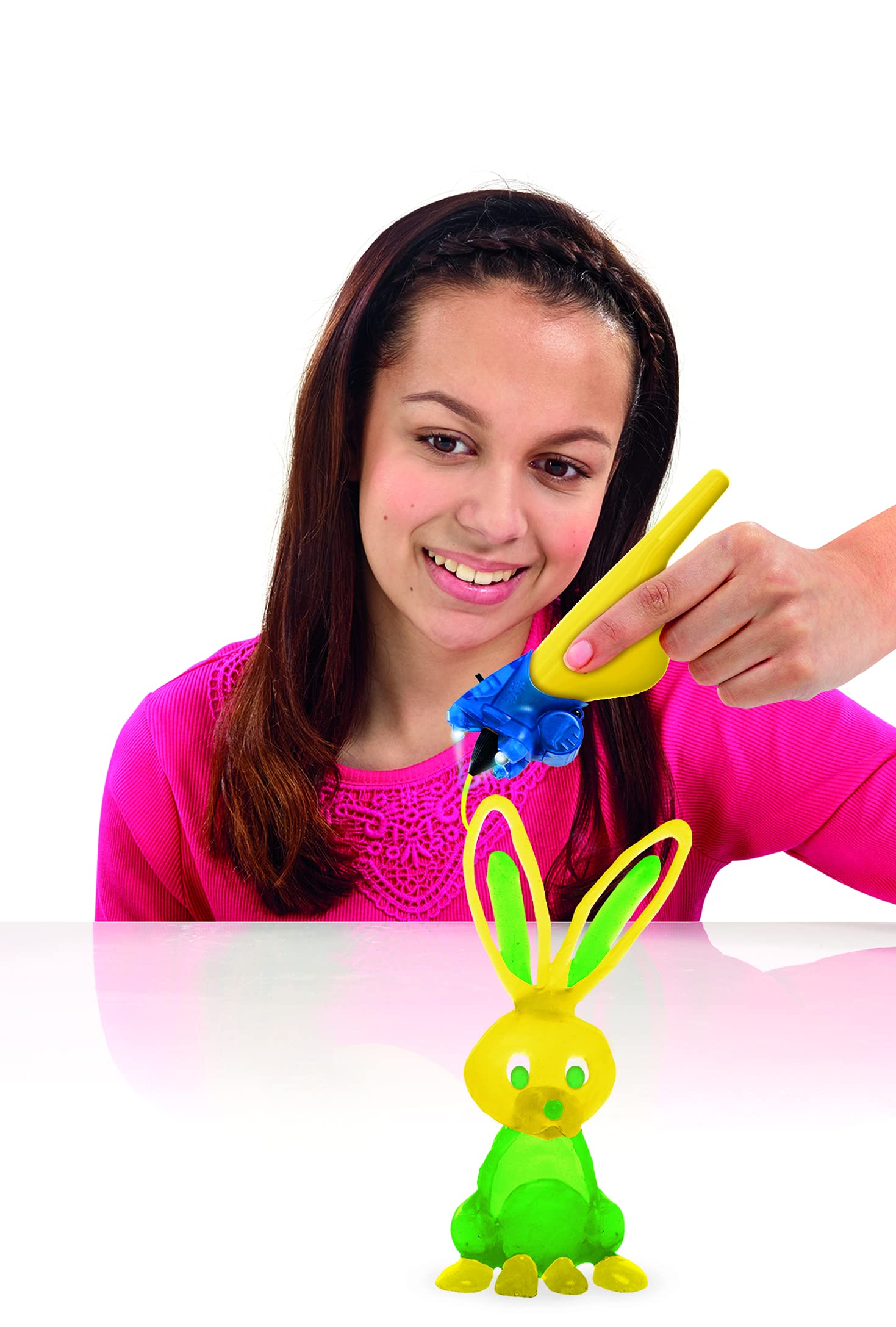 IDO3D Ultra, Coffret 2 Tubes, Loisirs Créatifs, Dessiner en 3D, Nouvelle Formule de Gel Qui Sèche Rapidement, 1 Lampe UV, 1 Plaque de Moules, 1 Calque, 1 Guide, Modèles Aléatoires, Dès 8 Ans, Dd000