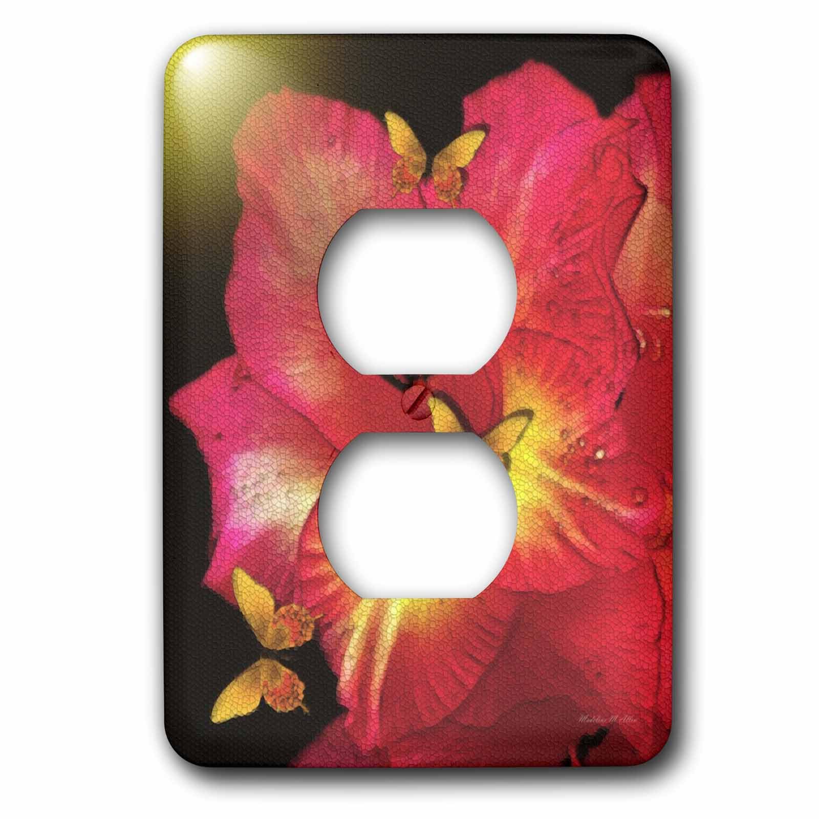 Mosaïque Gladiola 2 Bouchon 3dRose plaque décorative pour interrupteur de salon