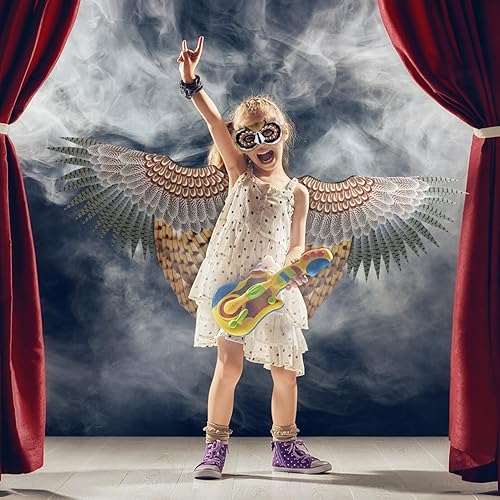 Miniatura 5 de NUOBESTY Disfraz de alas de búho para niños, disfraz de alas de pájaro con alas de águila de búho, disfraz de pájaro para Halloween, cosplay