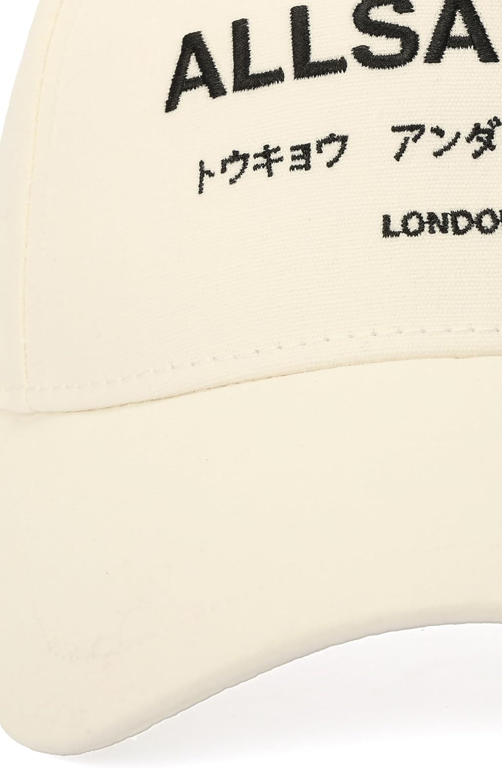 Allsaints Womens Underground Logo Baseball Cap, Cotton Hat with Adjustable Strap, Curved Brim - Image 4