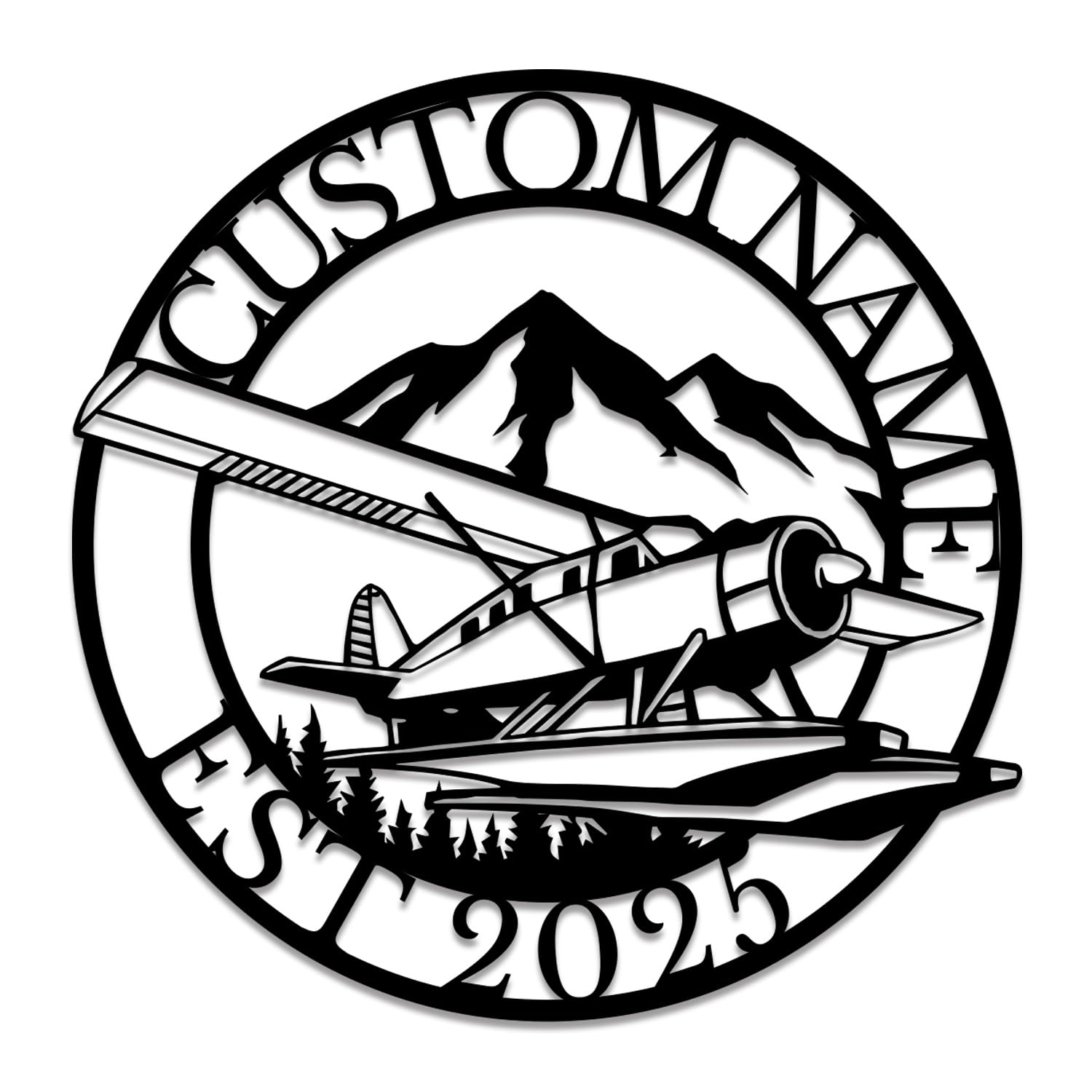 Gewasi Airplane A Personalized Airplane Metal Sign - Custom Aviation Wall Art With Name - Pilot Gift, Hangar Decor & Rc Plane Enthusiast Present (Airplane A)