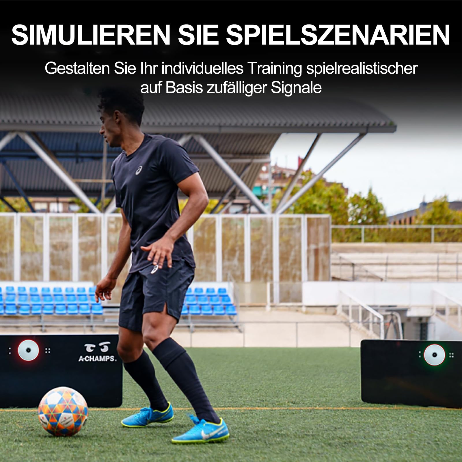 Lot de 4 lumières d'entraînement à réaction, entraînement de vitesse d'agilité, football, basket-ball, entraînement à distance, lumière d'entraînement pour adultes et enfants