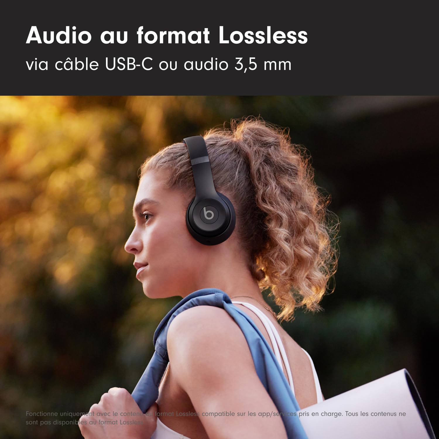 Beats Solo 4 – Casque Supra-auriculaire sans Fil Bluetooth, Apple et Android Compatible, 50 Heures d’autonomie – Noir Mat