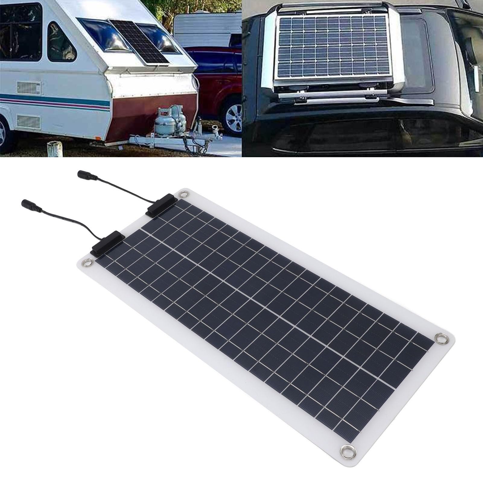 30W Solar Batterie Ladegerät Betreuer DC18V Tragbares Solarpanel -Lade -Kit mit OBD -Ladegerät Red Black Battery Clip für Boots -Wohnmobilanhänger