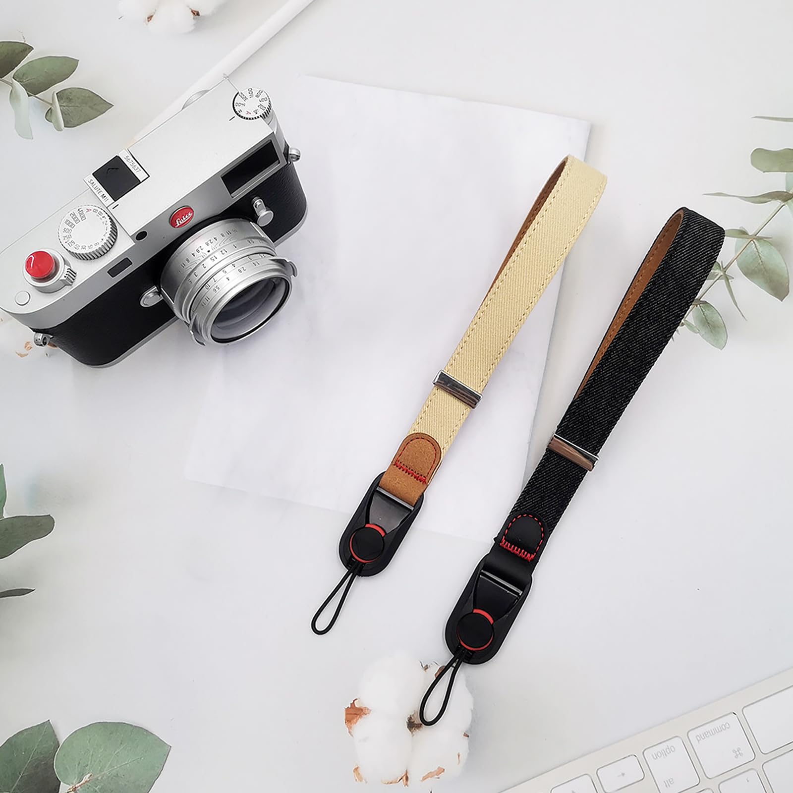 Pasek na rękę do aparatu z szybkim zapięciem, pasek do aparatu fotograficznego, szybkie zapięcie, nadaje się do dekoracji i noszenia aparatu, trwałe połączenie materiałów, modne dopasowanie
