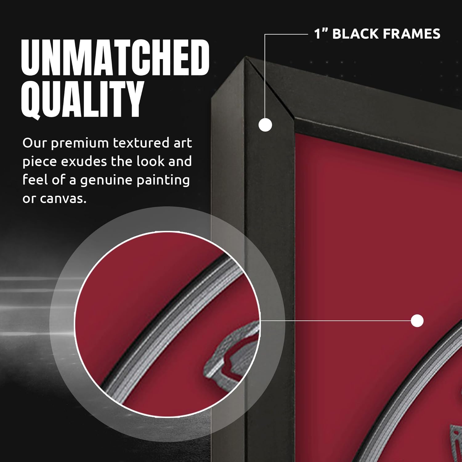 Sporticulture NCAA Iowa State Football Wall Art Framed Vinyl Record Decor Print - 13X13 Ready-to-Hang Posters For Boys Bedroom & Decorations for Man Cave