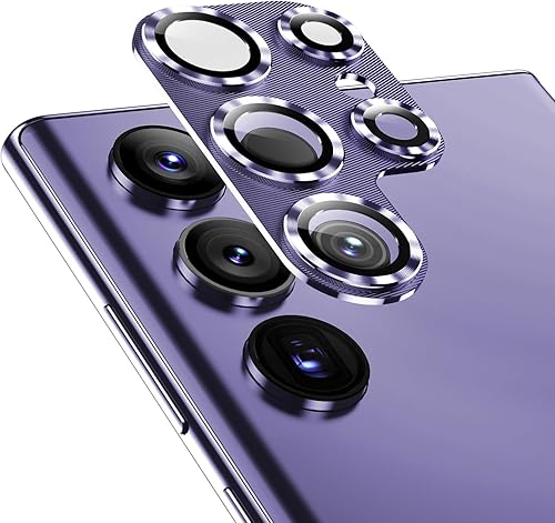 Miniatura 15 de AFARER Protector de lente de cámara para Samsung Galaxy S23 Ultra, resistente a los arañazos, ultra fino, vidrio templado 9H con bordes de aluminio