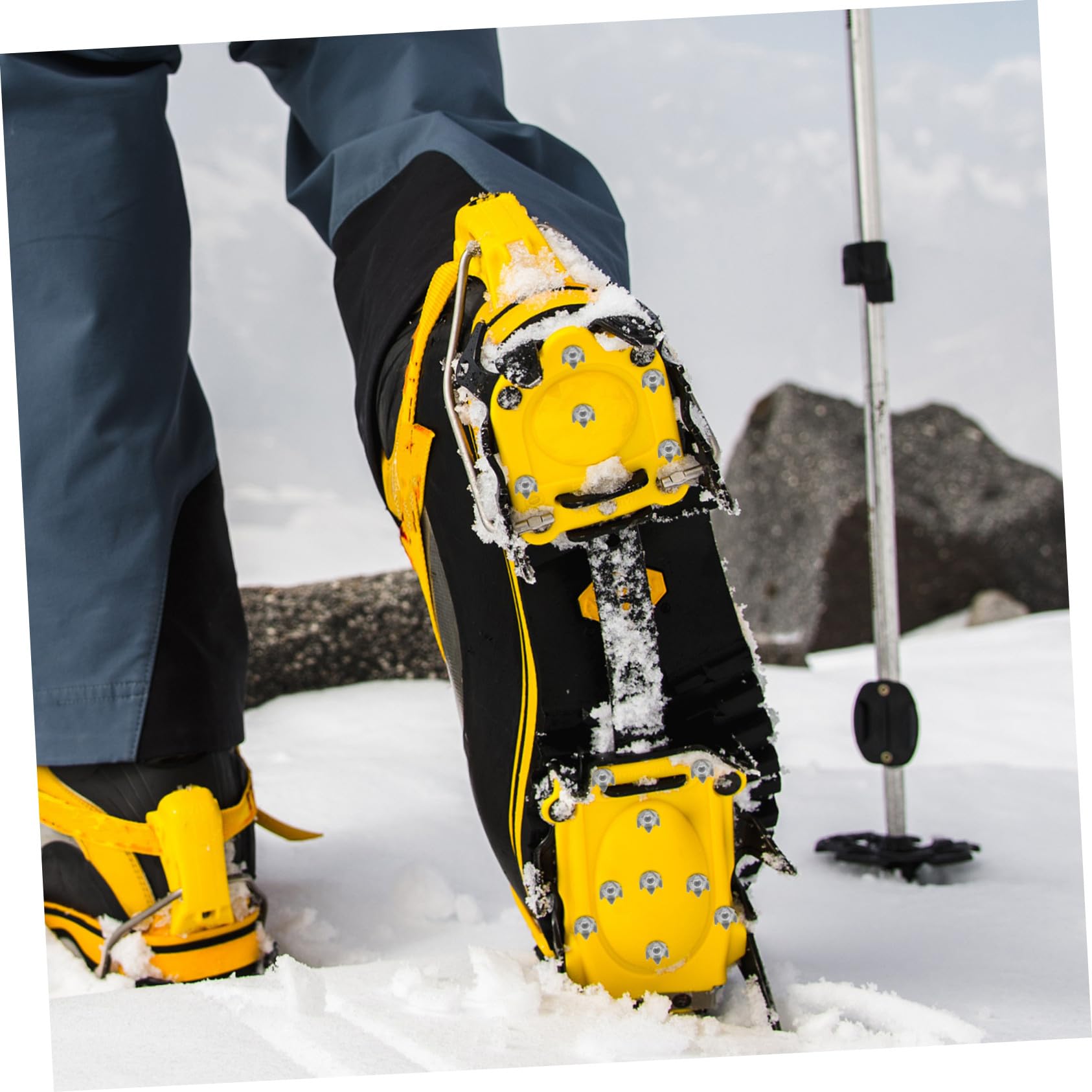LIFKOME Tacchetti per Scarpe da Ghiaccio in Metallo 50 Pezzi Antiscivolo per Superfici Innevate e Ghiacciate per Escursionismo e Pesca su Superfici Gelate