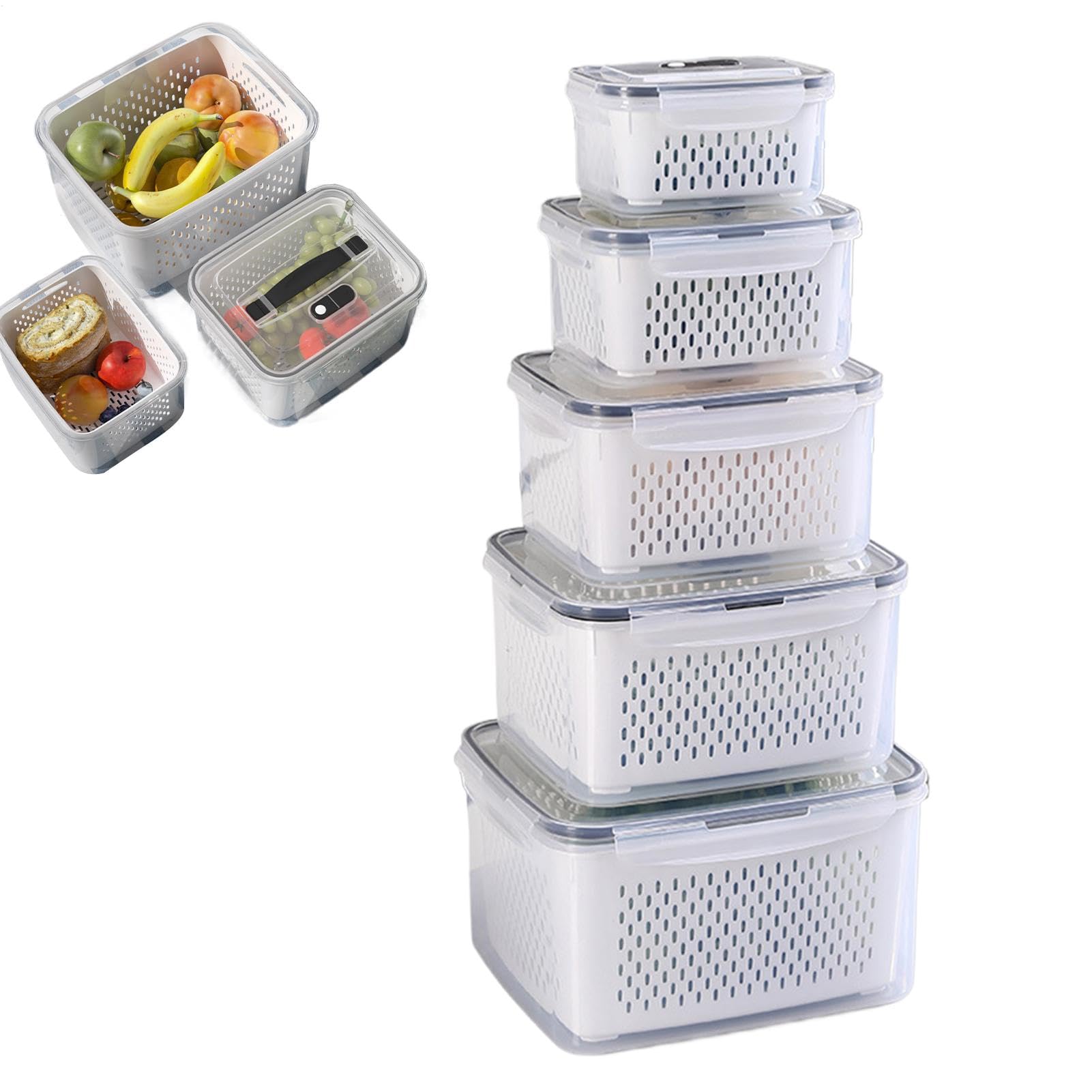 Transparente Kühlschrankbehälter | Kühlschrank-Organizer | Kühlschrank