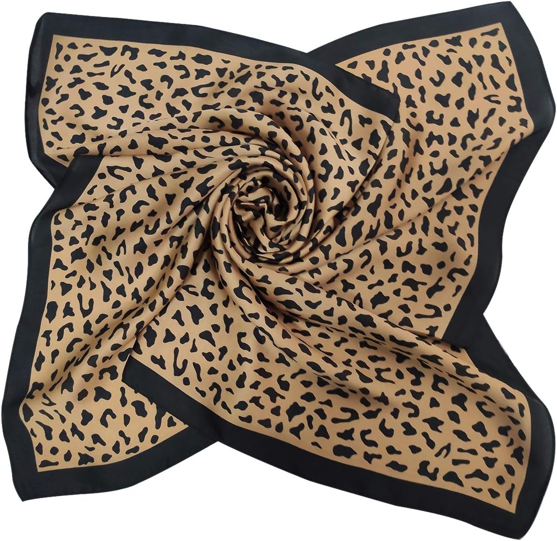 FAIRYGATE Satin Bandana Women Scarf Neck Head Hair Square Scarves Neckerchief Headwear Fashion Paisley Bandanas