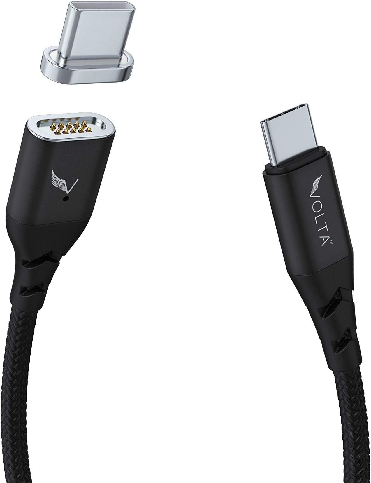 VOLTA Charger XL Cable Set - USB-C to USB-C, Power Delivery, Quick Charge 3.0, Fast Charge, Rapid Charge & OTG Compatible (USB-C x1 TIP)