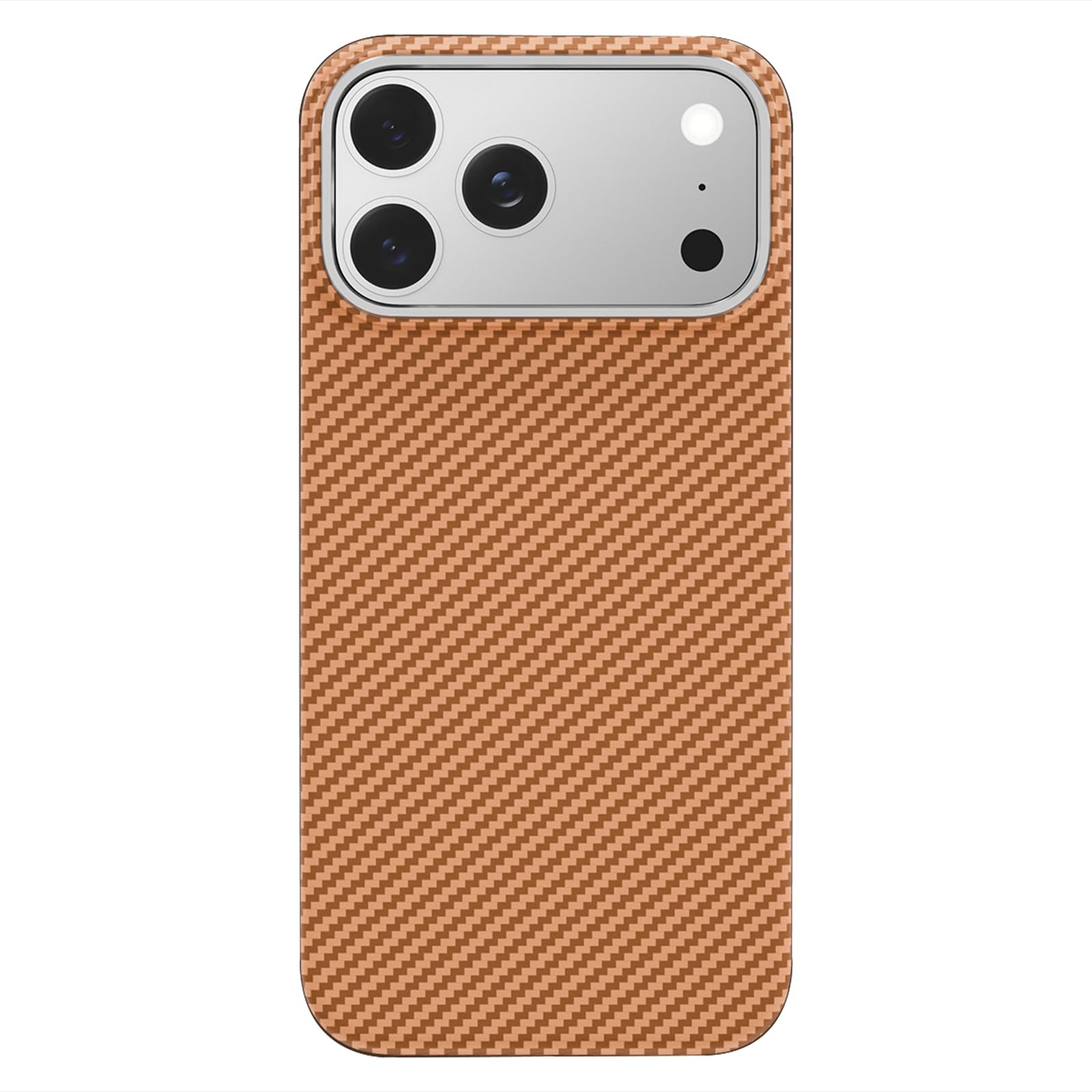 Housse iPhone 17 Pro mince avec protection caméra métal et dos texture fibre de carbone
