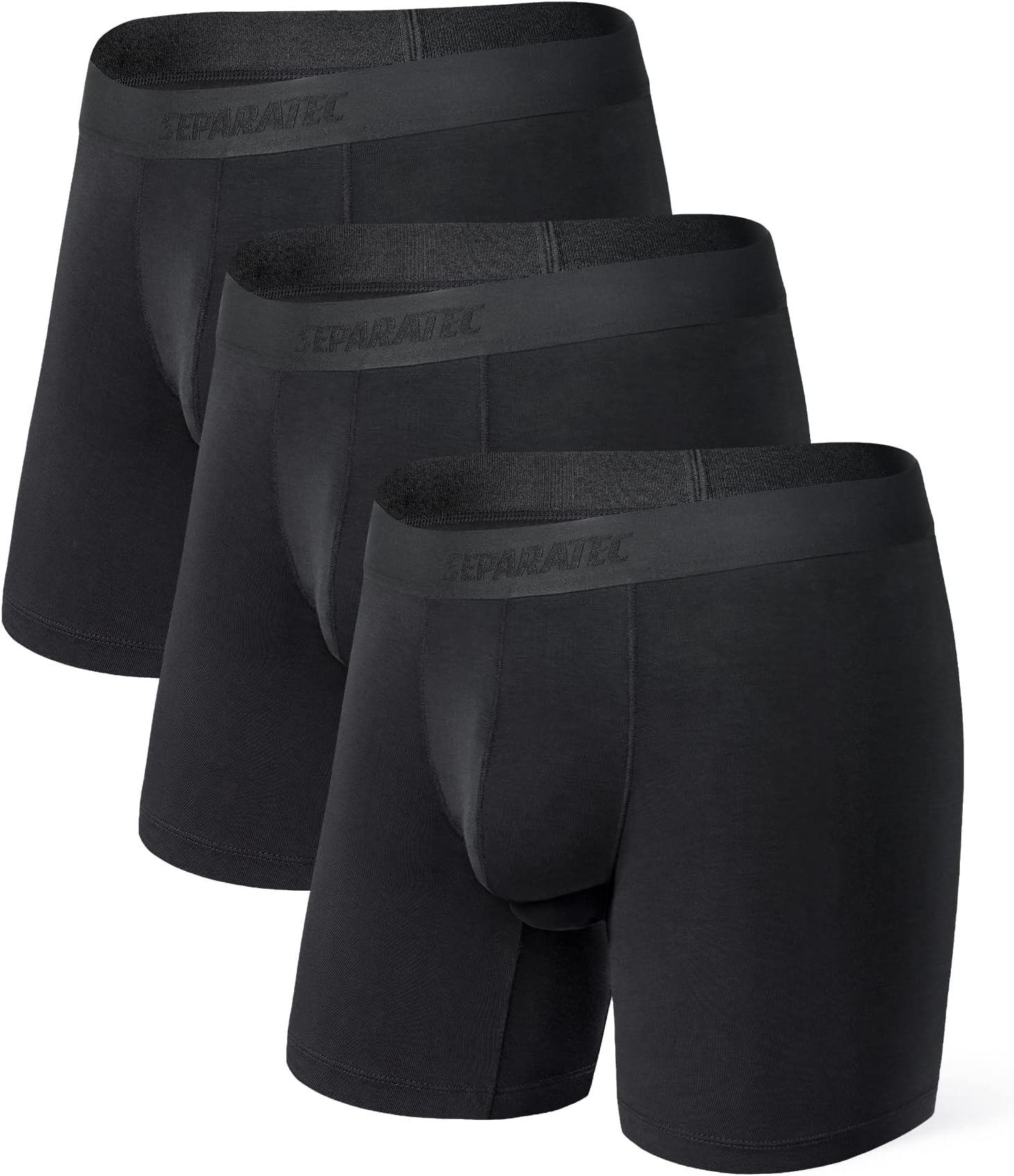 Mens Underwear with Pouch Moisture Wicking Rayon Made From Bamboo Underwear Men Breathable Boxer Briefs 3 or 6 Pack