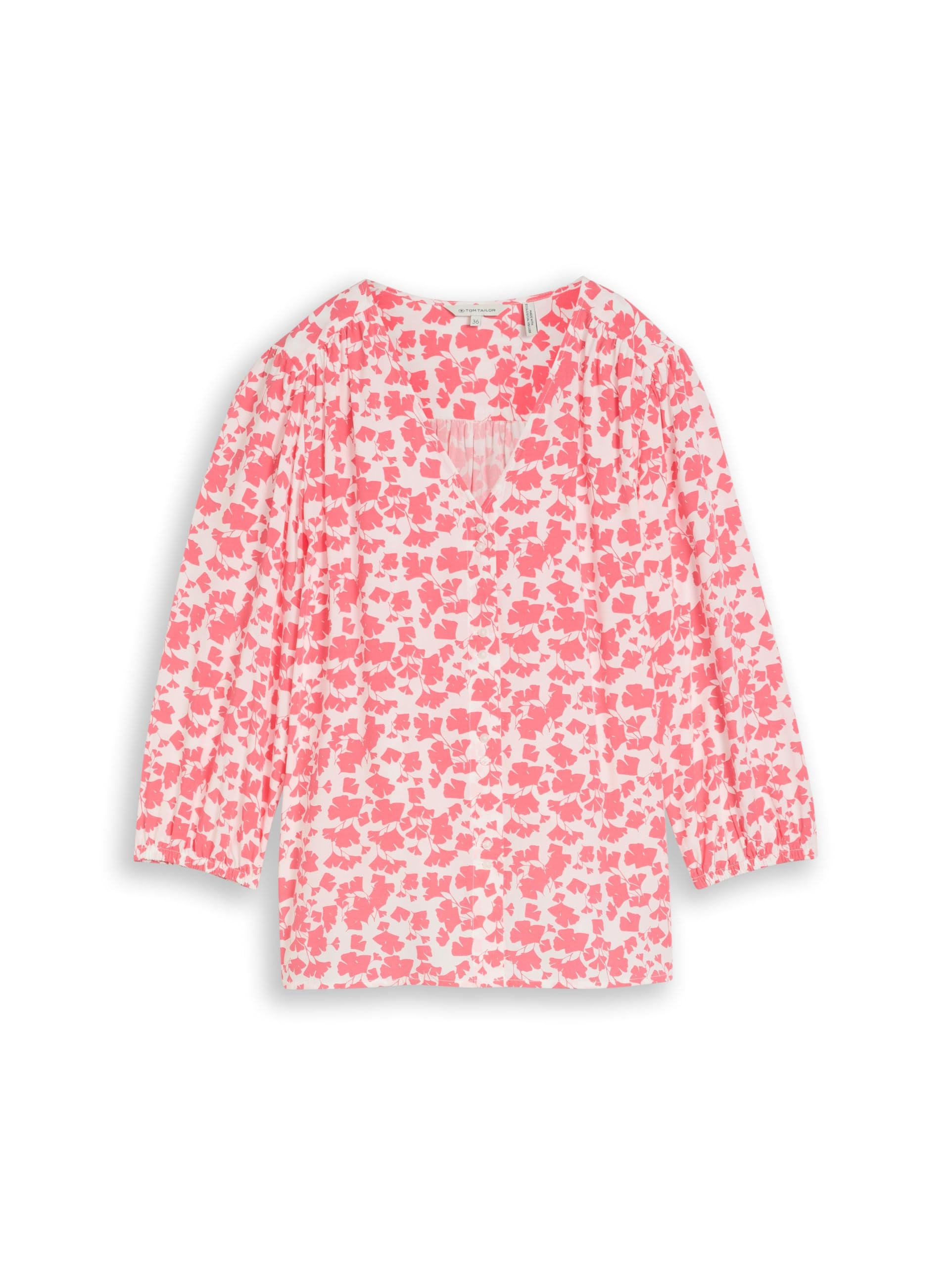 TOM TAILOR Damen Bluse mit V-Ausschnitt