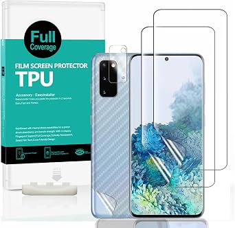 Ibywind For Samsung Galaxy S20 5G (2 Pcs) Screen Protector,Flexible TPU Film,With 1Pc Camera Lens Protector,1Pc Back Film,Bubble Free[Easy to install]