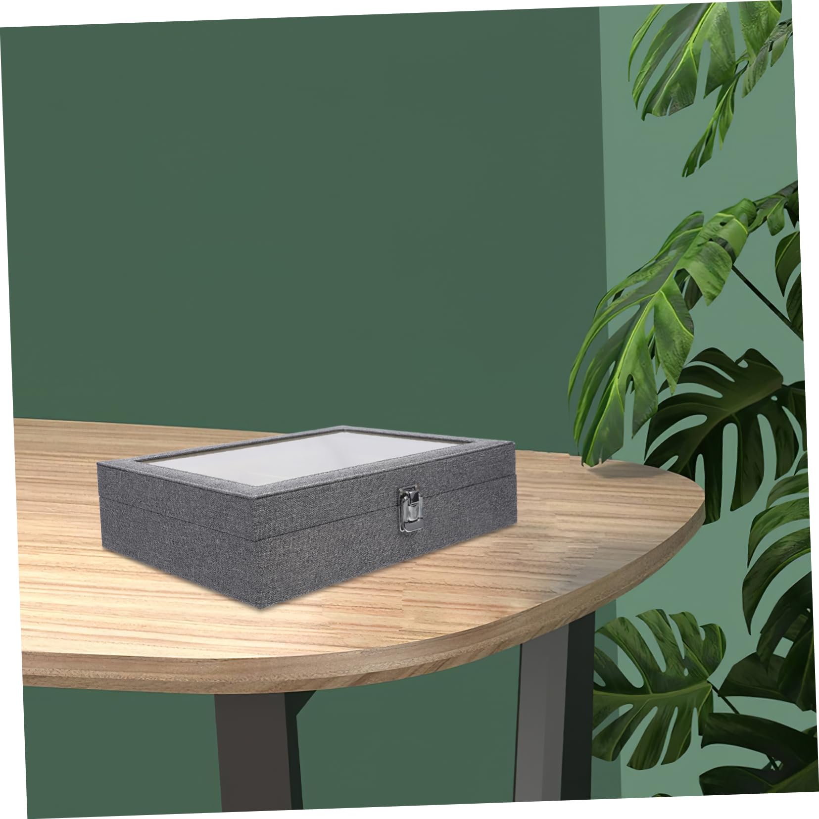 Organizador De Gafas De Sol Compartimentos Caja De Exhibición Transparente para Almacenamiento De Gafas y Joyería Estuche Resistente y Duradero para Hogar y Oficina