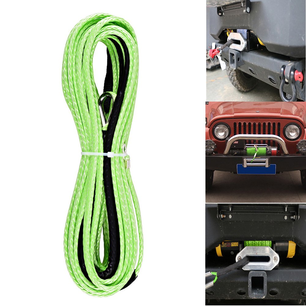 Astra Depot Winch Rope Synthetic Cable ATV UTV SUV KFI Recovery Replacement (50' x 3/16