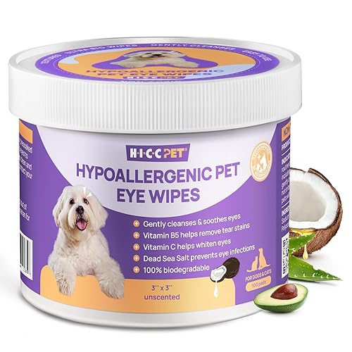 HICC PET Eyes Wipes for Dogs & Cats, Vet-Recommended Dog