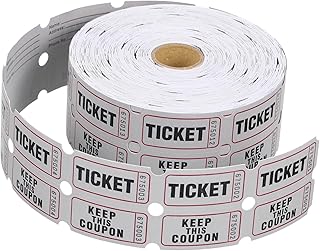 STOBOK Raffle Tickets Perforated Event Vouchers for Games Fundraisers Prizes Red Raffle Ticket for Celebrations and Activities