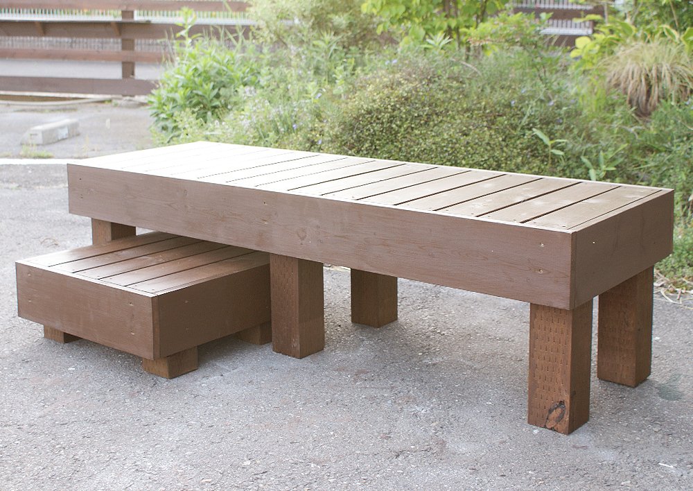 Amazon.co.jp: 縁台 ベンチ 幅150cm オーダー可 ブラウン 茶色 手作り