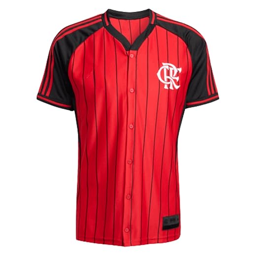 Camisa uniforme flamengo estilo besibol,modelo 2025 mundial (BR, Alfa, GG, Slim, Vermelho)