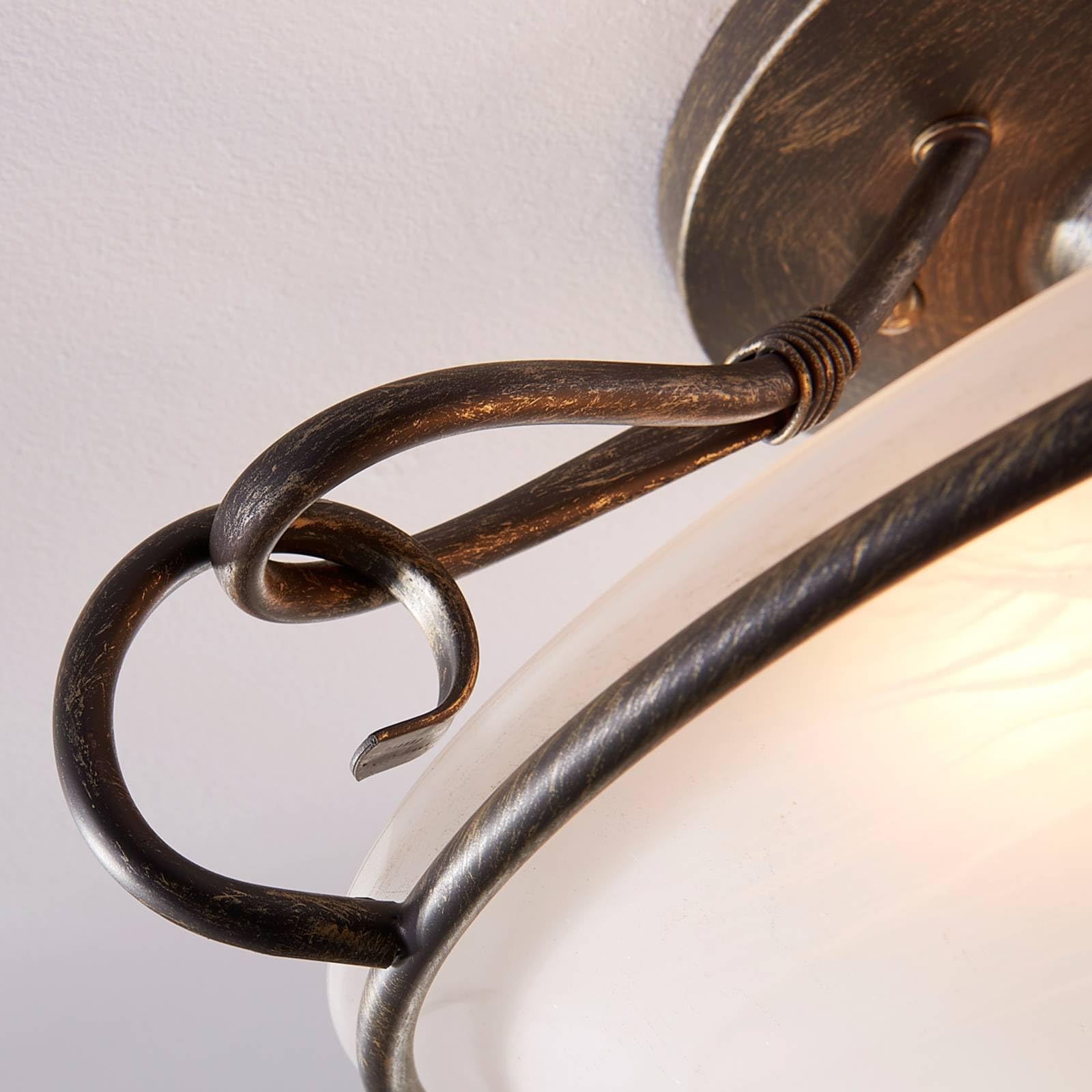Lindby Deckenlampe Rando (Landhaus, Vintage Rustikal) in Alu aus Metall (3 flammig E27) - Deckenleuchte Lampe Wohnzimmerleuchte