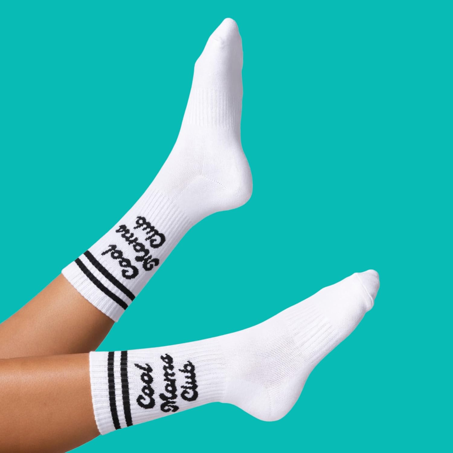 Cool Moms Club Socks – Funny Crew Socks for Women, Gifts for Mom, Birthday or Mother’s Day Present, New Mom Gift Idea, Mom Life Apparel, Cute and Comfy