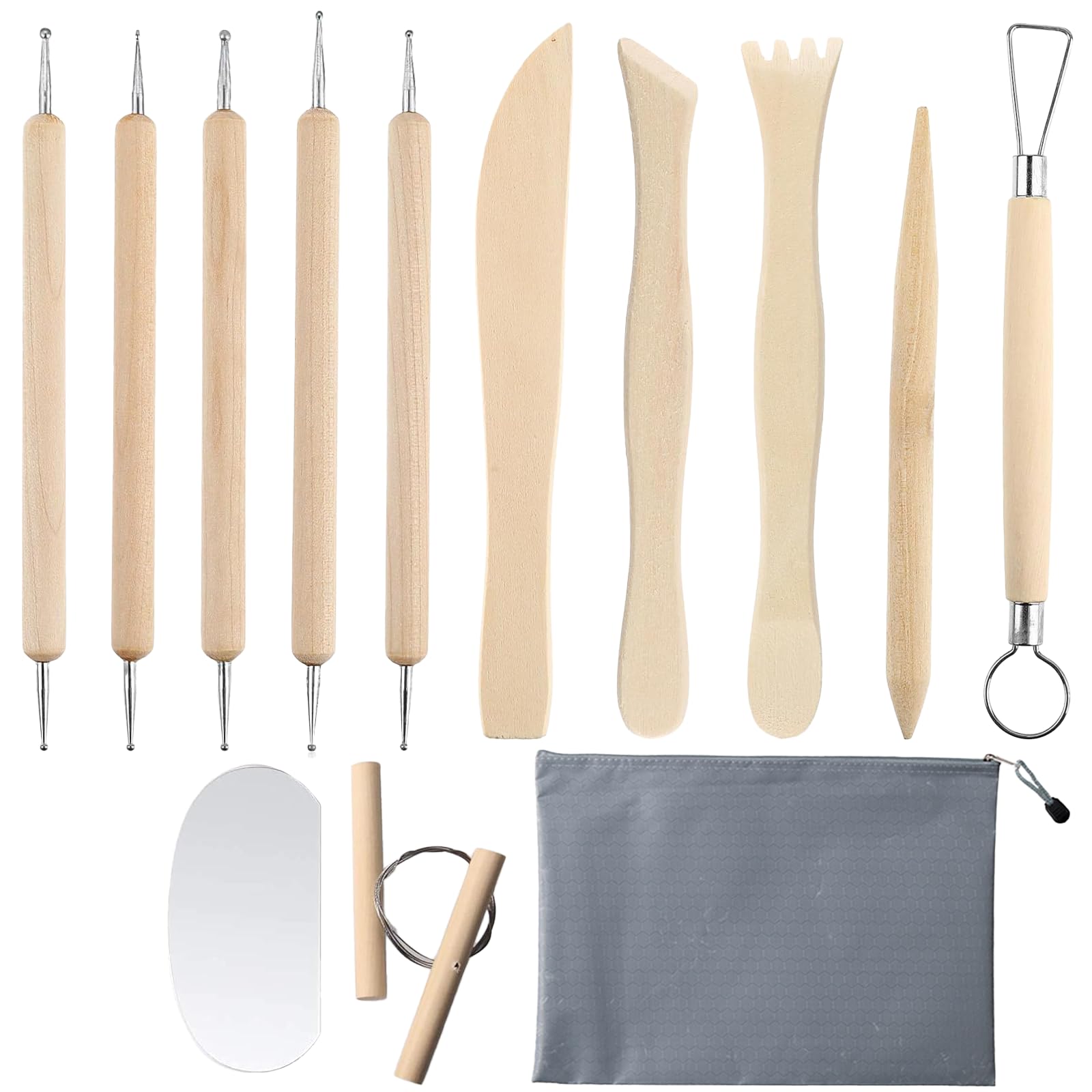 Colaren 13 PCS Clay Sculpting Tools, Clay Modelling Tools, Pottery Tools for Engraving Embossing Shaping Sculpting Modeling Dotting