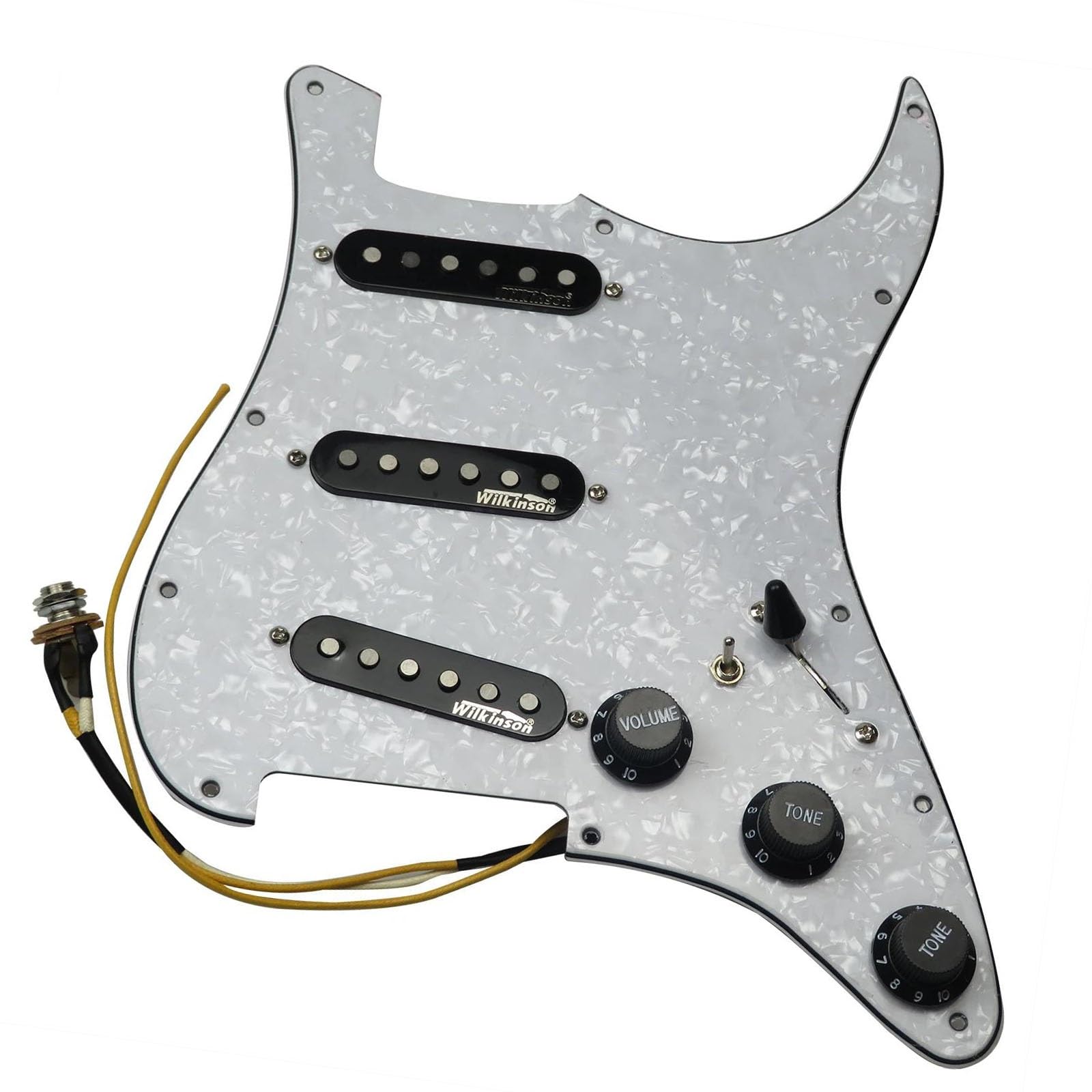 Battipenna precablato tipo 7 vie completamente caricato SSS Ainico 5 pickup single coil set per chitarra elettrica(3/4)