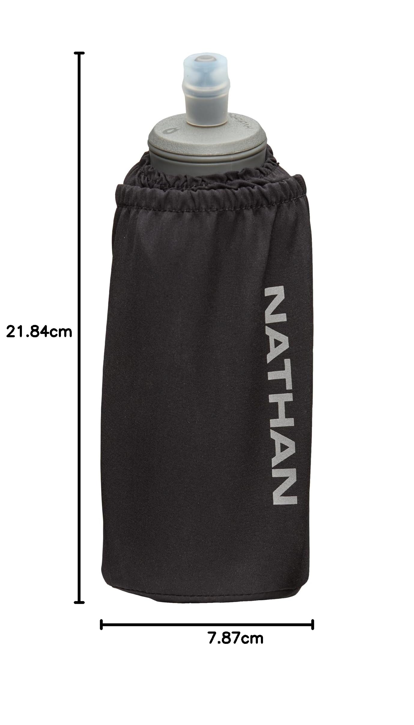 Nathan Exo-Draw Thermosflasche, weich, 530 ml, isolierte, faltbare Flasche, grifffreier Gurt und starre ExoSpine für Komfort/Unterstützung, atmungsaktives Netzband, ideal für Laufen/Wandern, Pinnacle