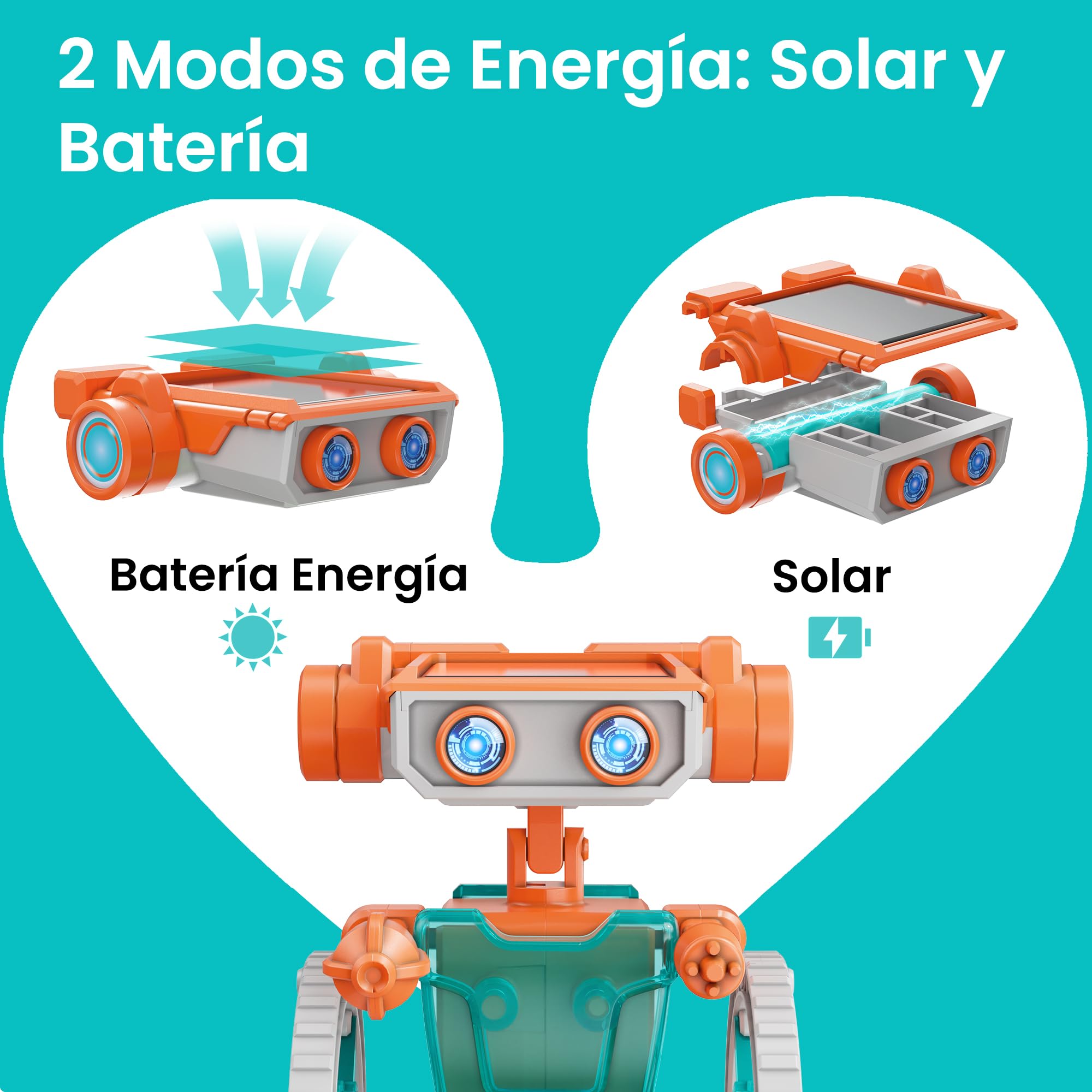Sillbird Solar Robot Juguete, 15 en 1 Robot Solar, Juguete y Kit de Robótica para Niños 8 a 12 Años, Juegos Ciencia Experimentos Construcciones, Regalo Creativo para Niños 8 9 10 11 Años, 212 Piezas