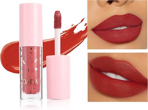 12 Colors Matte Liquid Lip Gloss Set, Nude Glitter Lipstick Lip Gloss with Case, Makeup Set Velvet Matte Long Lasting Waterproof Non-Stick, High Pigment Lip Makeup For Women Girls