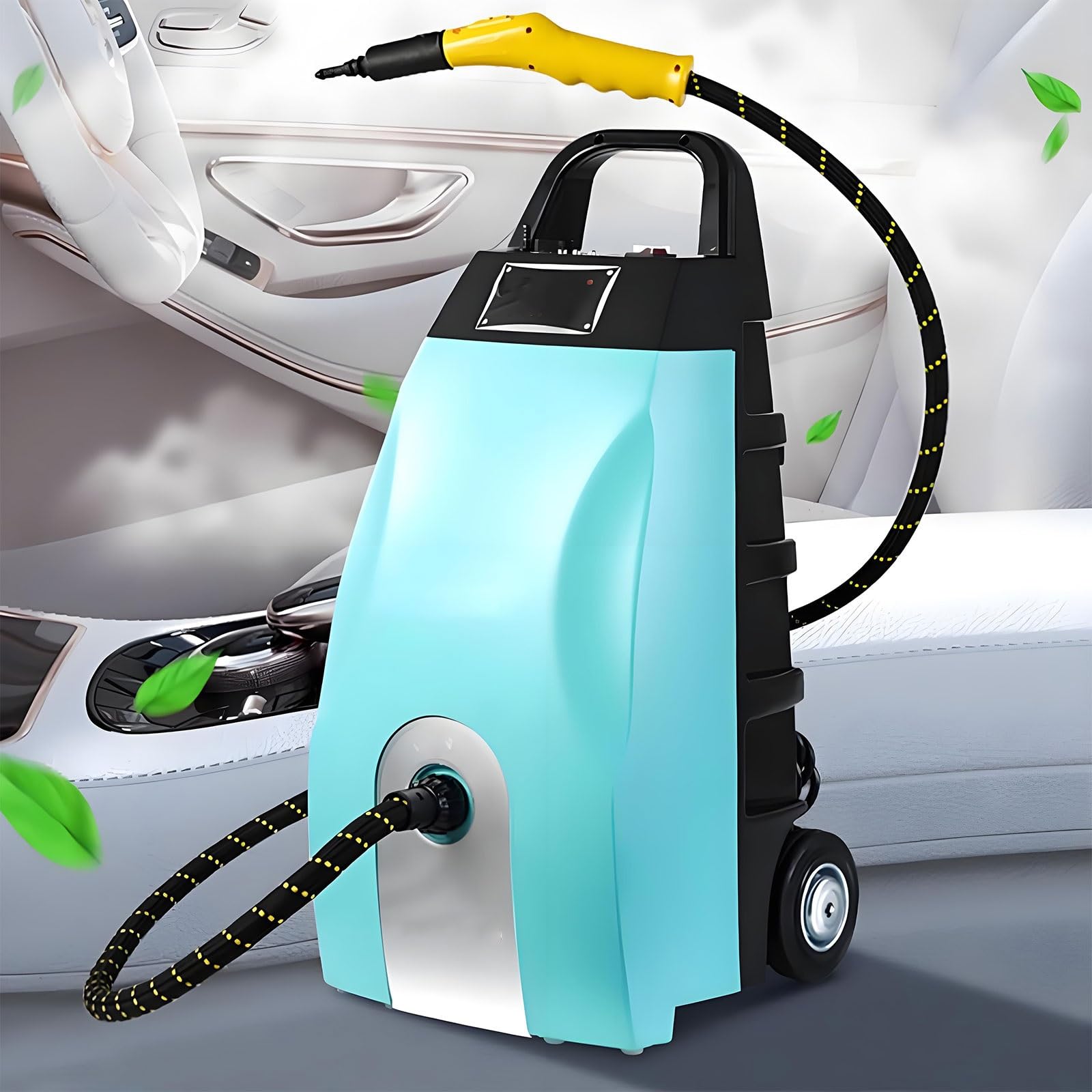 Limpiador A Vapor, Limpiador A Vapor Manual Multiusos De 2500 /3000W Con 6 Accesorios, Calentamiento En 40 Segundos Para Cocina, Auto, Suelos Y Aire Acondicionado(Blue,110V)