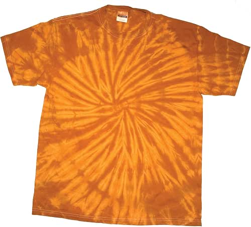 Tie-Dyed Tie-Dye 5.4 Oz, 100% Cotton T-Shirt, Spider Texas Orange,