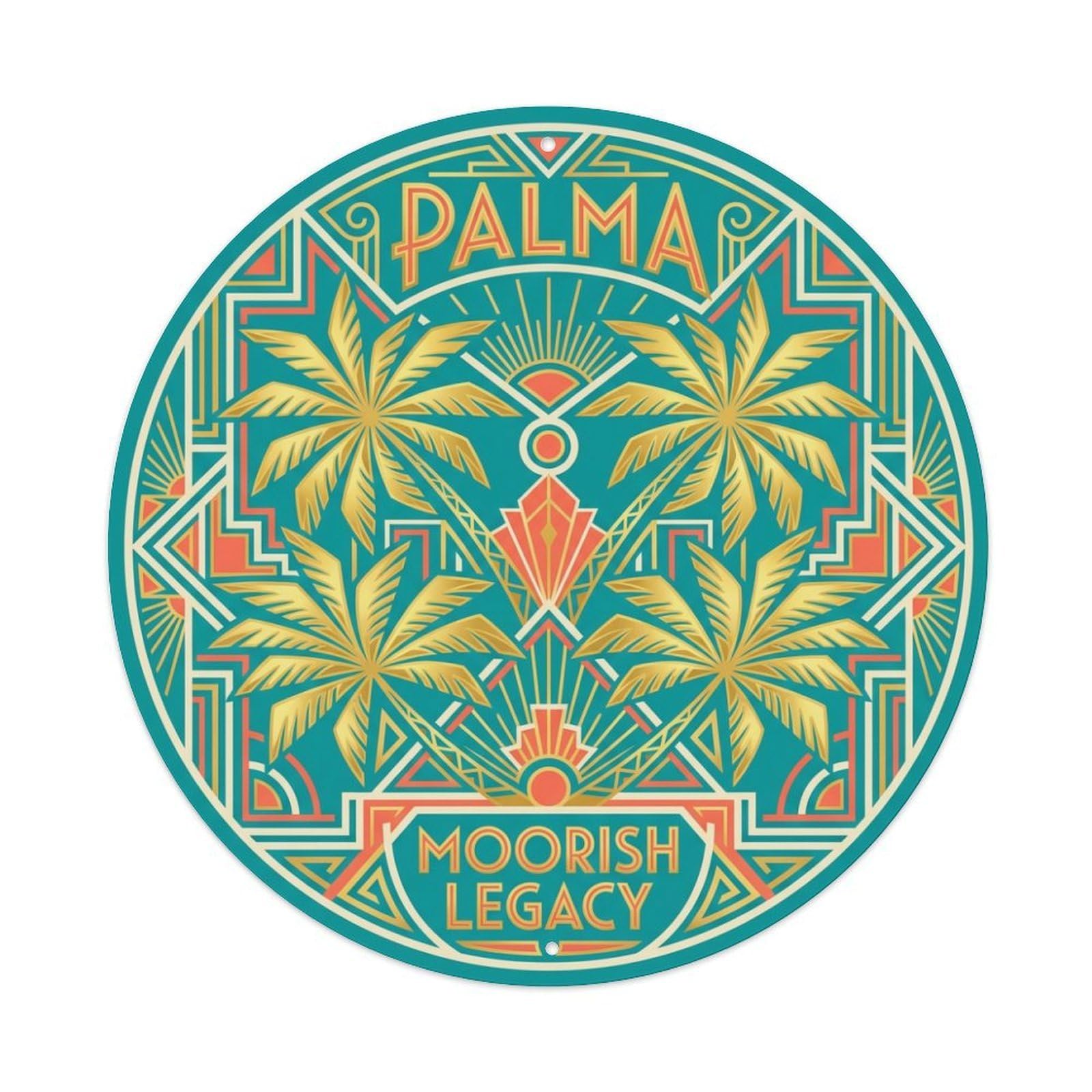 Tgrcjimh Style Metal Tin Sign Vintage Travel Palma Spain Life